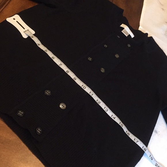 SARAH SPENCER Italian Merino Wool Cardigan - Black - Sarah Spencer - Picture 5 of 7